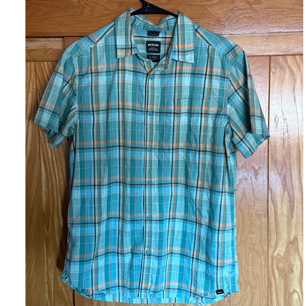 Men's prAna Groveland Short Sleeve Button Down Shirt, Small